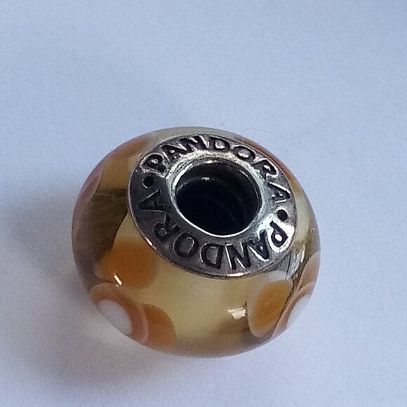 Pandora 790645 Sterling Silver Flowers for You Murano Glass Bead yellow - Picture 5 of 5